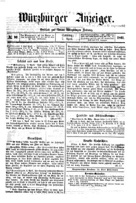 Würzburger Anzeiger (Neue Würzburger Zeitung) Sonntag 7. April 1861