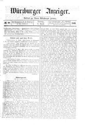 Würzburger Anzeiger (Neue Würzburger Zeitung) Dienstag 9. April 1861