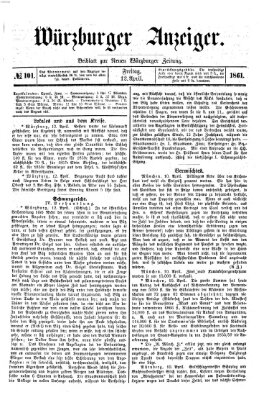 Würzburger Anzeiger (Neue Würzburger Zeitung) Freitag 12. April 1861