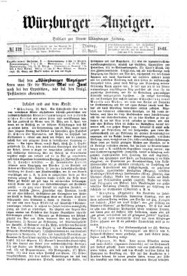 Würzburger Anzeiger (Neue Würzburger Zeitung) Dienstag 23. April 1861