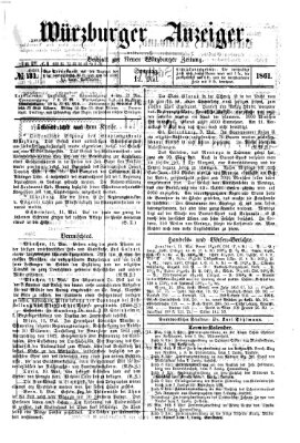 Würzburger Anzeiger (Neue Würzburger Zeitung) Sonntag 12. Mai 1861