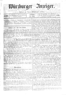 Würzburger Anzeiger (Neue Würzburger Zeitung) Montag 13. Mai 1861