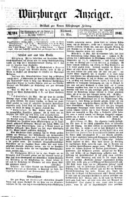 Würzburger Anzeiger (Neue Würzburger Zeitung) Mittwoch 15. Mai 1861