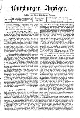 Würzburger Anzeiger (Neue Würzburger Zeitung) Donnerstag 16. Mai 1861