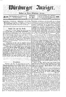 Würzburger Anzeiger (Neue Würzburger Zeitung) Mittwoch 22. Mai 1861