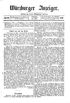 Würzburger Anzeiger (Neue Würzburger Zeitung) Samstag 25. Mai 1861