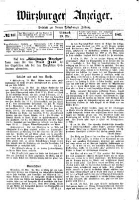 Würzburger Anzeiger (Neue Würzburger Zeitung) Mittwoch 29. Mai 1861