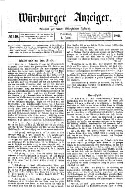 Würzburger Anzeiger (Neue Würzburger Zeitung) Samstag 1. Juni 1861