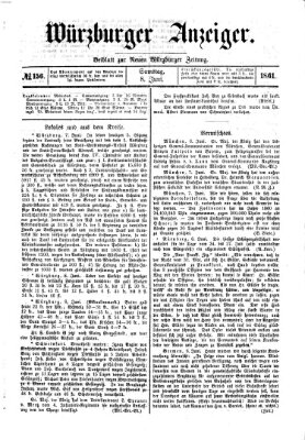 Würzburger Anzeiger (Neue Würzburger Zeitung) Samstag 8. Juni 1861