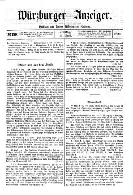 Würzburger Anzeiger (Neue Würzburger Zeitung) Dienstag 11. Juni 1861