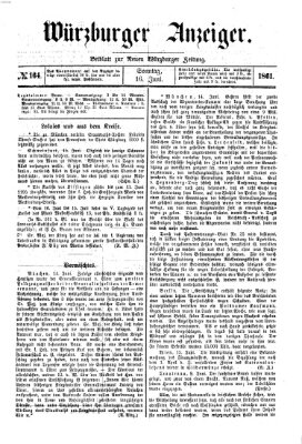 Würzburger Anzeiger (Neue Würzburger Zeitung) Sonntag 16. Juni 1861