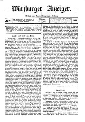 Würzburger Anzeiger (Neue Würzburger Zeitung) Montag 17. Juni 1861