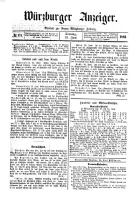 Würzburger Anzeiger (Neue Würzburger Zeitung) Sonntag 23. Juni 1861