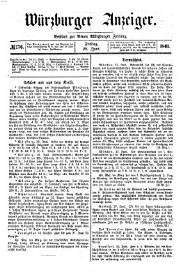 Würzburger Anzeiger (Neue Würzburger Zeitung) Freitag 28. Juni 1861