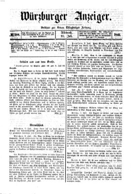 Würzburger Anzeiger (Neue Würzburger Zeitung) Mittwoch 10. Juli 1861