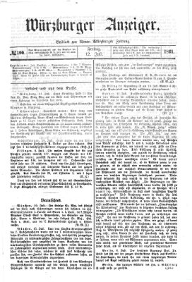 Würzburger Anzeiger (Neue Würzburger Zeitung) Freitag 12. Juli 1861