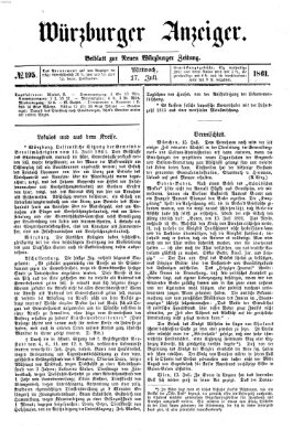 Würzburger Anzeiger (Neue Würzburger Zeitung) Mittwoch 17. Juli 1861