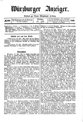 Würzburger Anzeiger (Neue Würzburger Zeitung) Dienstag 23. Juli 1861