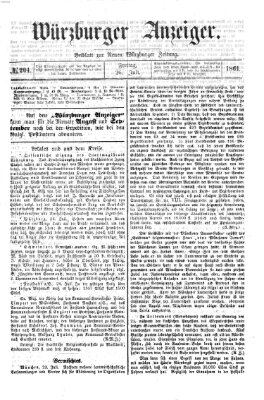 Würzburger Anzeiger (Neue Würzburger Zeitung) Freitag 26. Juli 1861