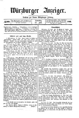 Würzburger Anzeiger (Neue Würzburger Zeitung) Samstag 27. Juli 1861