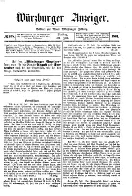 Würzburger Anzeiger (Neue Würzburger Zeitung) Dienstag 30. Juli 1861