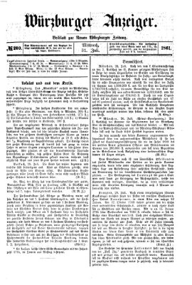 Würzburger Anzeiger (Neue Würzburger Zeitung) Mittwoch 31. Juli 1861