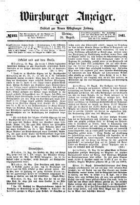 Würzburger Anzeiger (Neue Würzburger Zeitung) Montag 26. August 1861