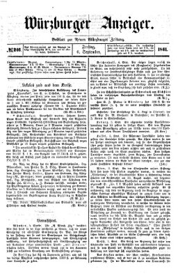 Würzburger Anzeiger (Neue Würzburger Zeitung) Freitag 6. September 1861