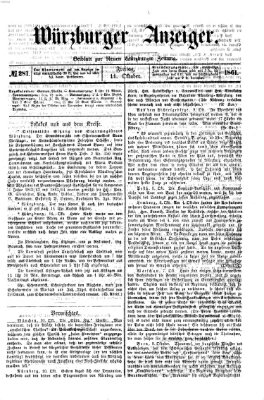 Würzburger Anzeiger (Neue Würzburger Zeitung) Freitag 11. Oktober 1861