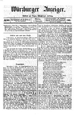 Würzburger Anzeiger (Neue Würzburger Zeitung) Montag 4. November 1861