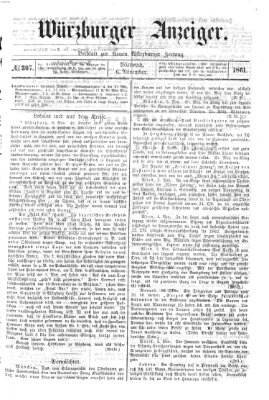 Würzburger Anzeiger (Neue Würzburger Zeitung) Mittwoch 6. November 1861