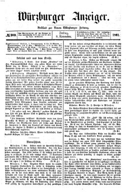 Würzburger Anzeiger (Neue Würzburger Zeitung) Freitag 8. November 1861