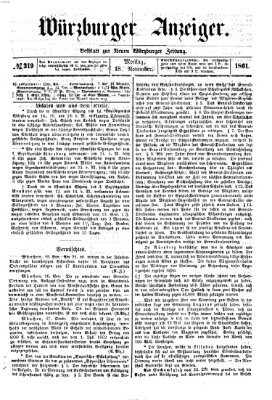 Würzburger Anzeiger (Neue Würzburger Zeitung) Montag 18. November 1861