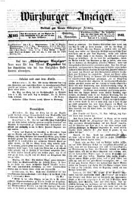 Würzburger Anzeiger (Neue Würzburger Zeitung) Sonntag 24. November 1861