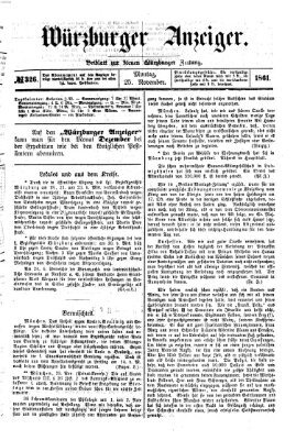 Würzburger Anzeiger (Neue Würzburger Zeitung) Montag 25. November 1861