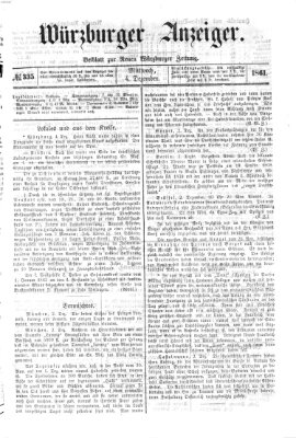 Würzburger Anzeiger (Neue Würzburger Zeitung) Mittwoch 4. Dezember 1861