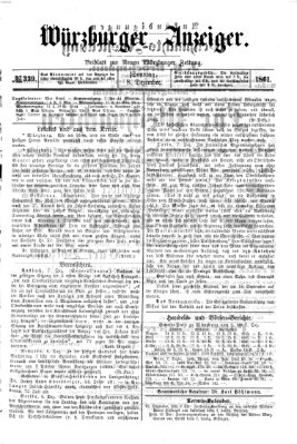 Würzburger Anzeiger (Neue Würzburger Zeitung) Sonntag 8. Dezember 1861