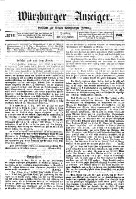 Würzburger Anzeiger (Neue Würzburger Zeitung) Dienstag 10. Dezember 1861