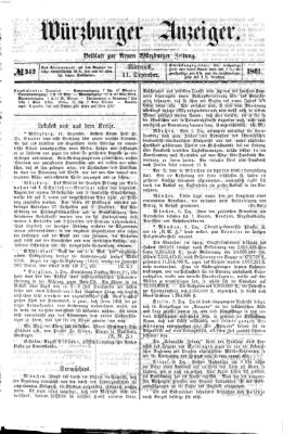 Würzburger Anzeiger (Neue Würzburger Zeitung) Mittwoch 11. Dezember 1861