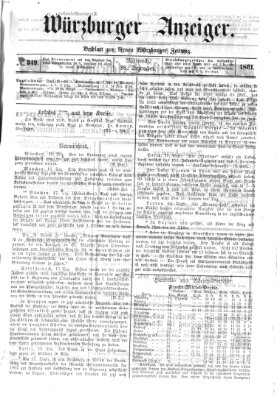 Würzburger Anzeiger (Neue Würzburger Zeitung) Mittwoch 18. Dezember 1861