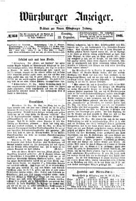 Würzburger Anzeiger (Neue Würzburger Zeitung) Sonntag 22. Dezember 1861