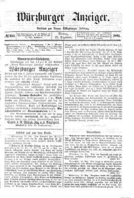 Würzburger Anzeiger (Neue Würzburger Zeitung) Montag 23. Dezember 1861