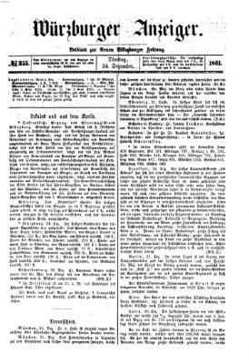 Würzburger Anzeiger (Neue Würzburger Zeitung) Dienstag 24. Dezember 1861