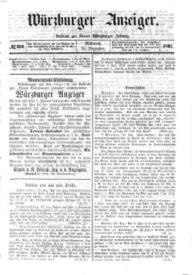 Würzburger Anzeiger (Neue Würzburger Zeitung) Donnerstag 26. Dezember 1861