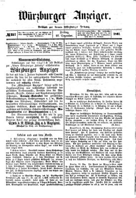 Würzburger Anzeiger (Neue Würzburger Zeitung) Freitag 27. Dezember 1861