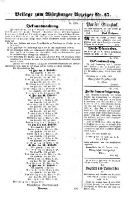 Würzburger Anzeiger (Neue Würzburger Zeitung) Mittwoch 6. Februar 1861