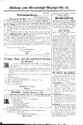 Würzburger Anzeiger (Neue Würzburger Zeitung) Mittwoch 20. Februar 1861