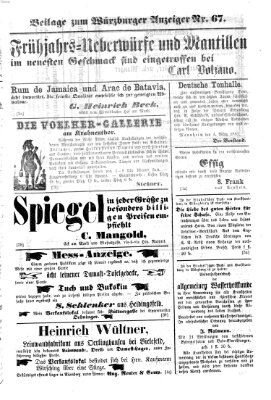 Würzburger Anzeiger (Neue Würzburger Zeitung) Freitag 8. März 1861