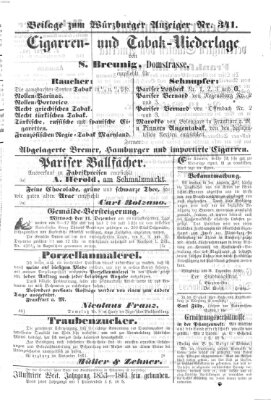 Würzburger Anzeiger (Neue Würzburger Zeitung) Dienstag 10. Dezember 1861