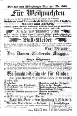 Würzburger Anzeiger (Neue Würzburger Zeitung) Donnerstag 19. Dezember 1861